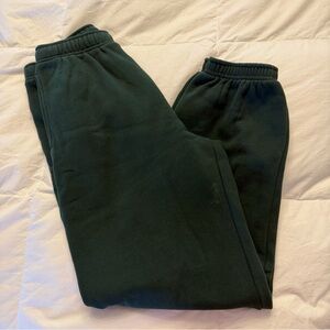Aritzia Dark Green Sweatfleece Pants